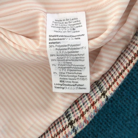 J. Crew Nello Gori Multicolor Checkered Blazer, Women's Size 20 - Picture 4 of 7